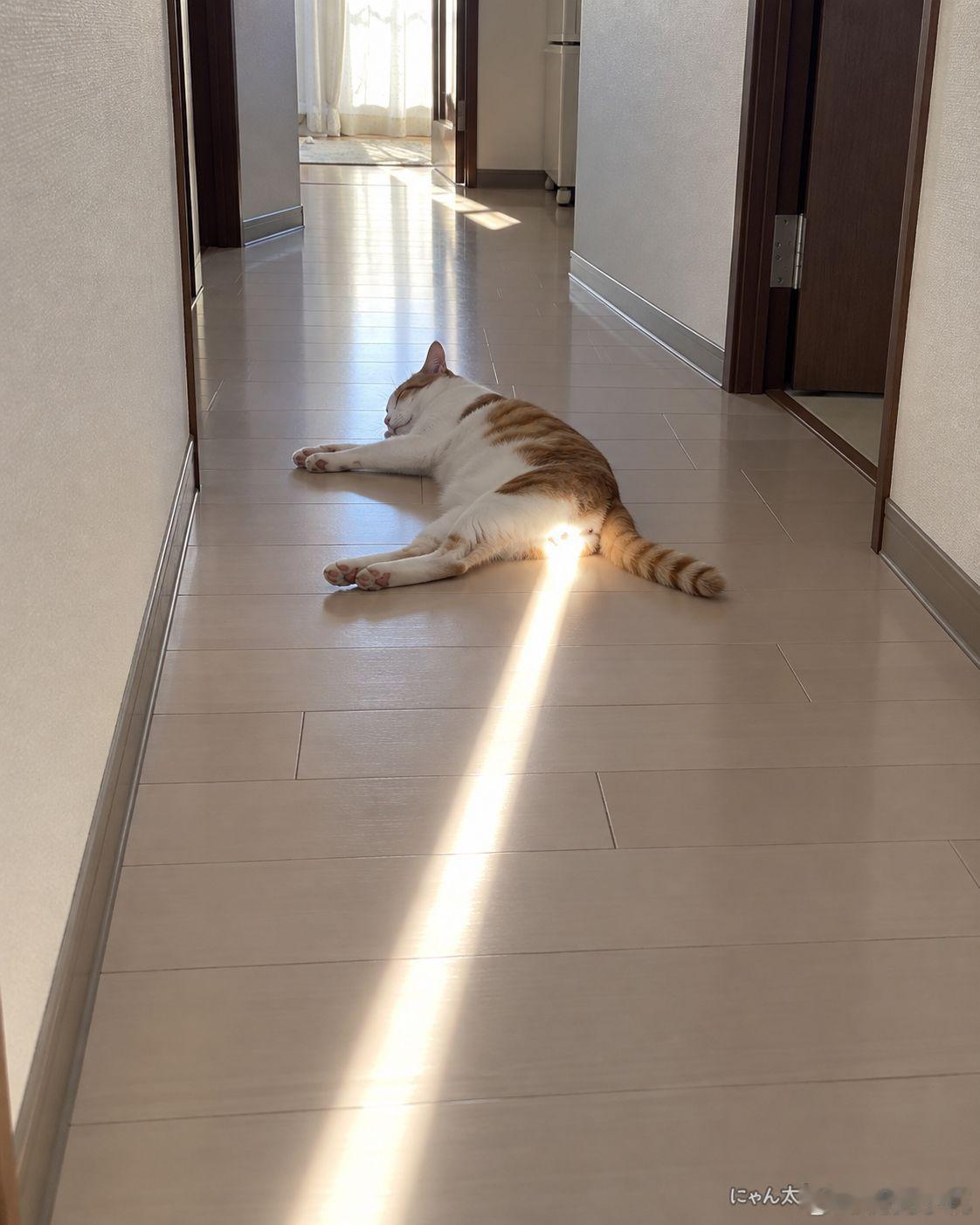 请勿打扰！猫咪正在日光快充✨充电口精准对接光束，电量蹭蹭上涨。 ​​​