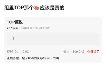 网传top包岛录团综top包岛录团综刚吃到新鲜瓜，瓜主透露 top 直接包岛录团