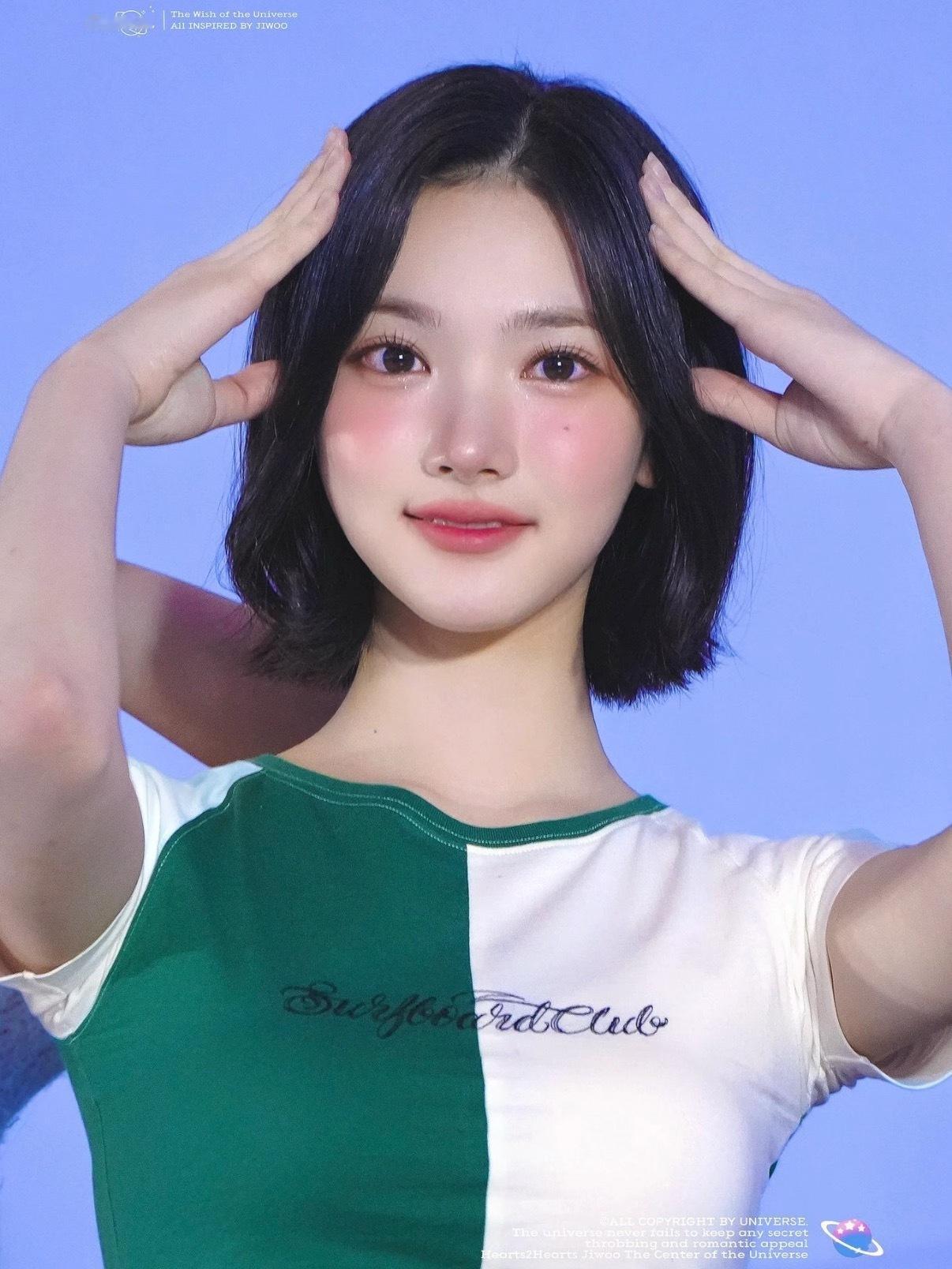 很多人都敢说 jiwoo 才是 hearts2hearts 唯一清纯门面，每次看