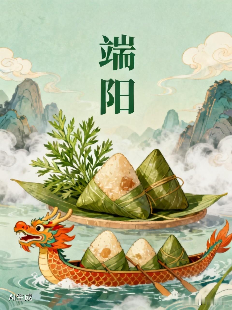 五律·端阳
岁岁有端阳，今天角黍香。
离骚千古颂，屈子一名扬。
艾叶除邪气，明雄