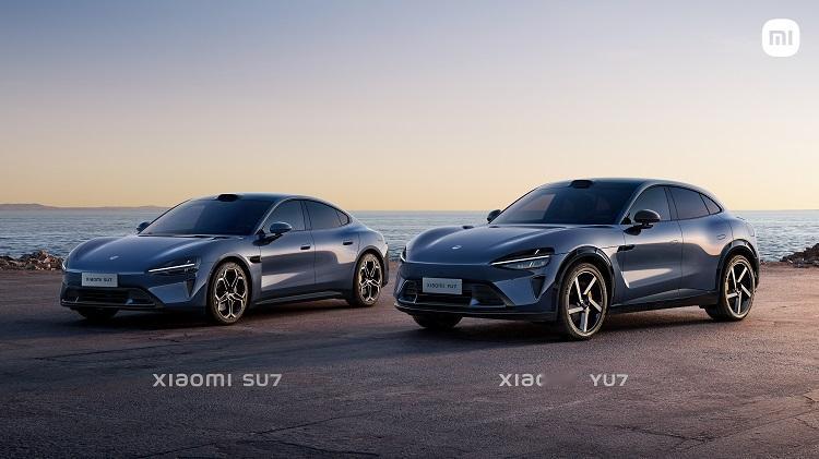 小米YU7  和小米SU7不同，小米YU7定位中大型纯电SUV。在外观设计上，采