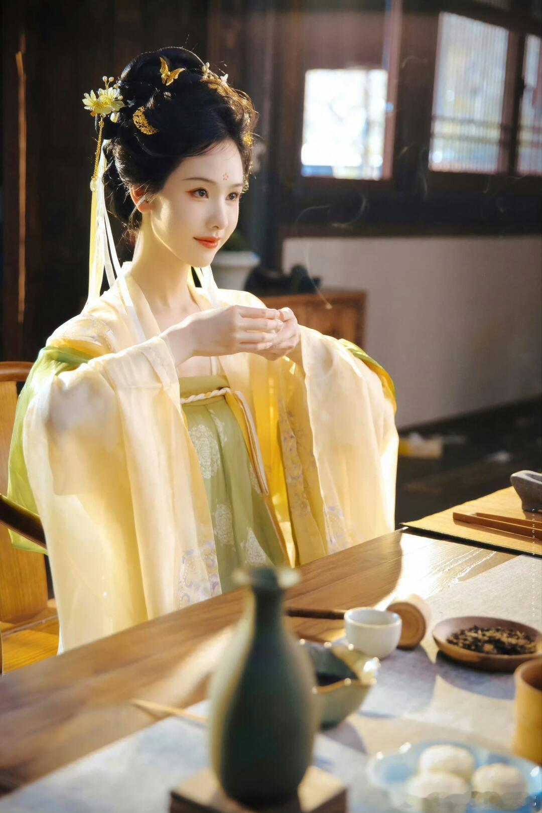 #陈都灵[超话]##陈都灵# 陈都灵我真受不了你了，为什么穿唐制汉服也这么好看啊