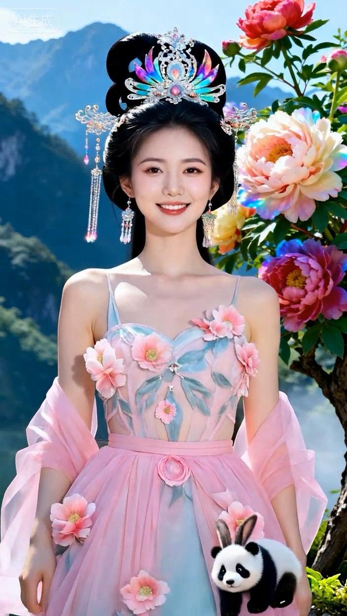 七绝●山灵水秀/古韵   

山高谷静现熊猫，
水碧花鲜兔子招。
醉美风光游客喜