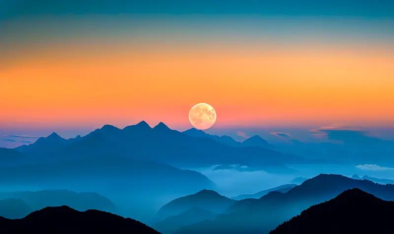 AI妙生图山间月色美。