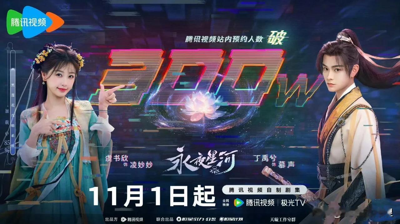 #秋日生活记录#
虞书欣、丁禹兮《永夜星河》定档啦！
11月1日播出，看来是要对