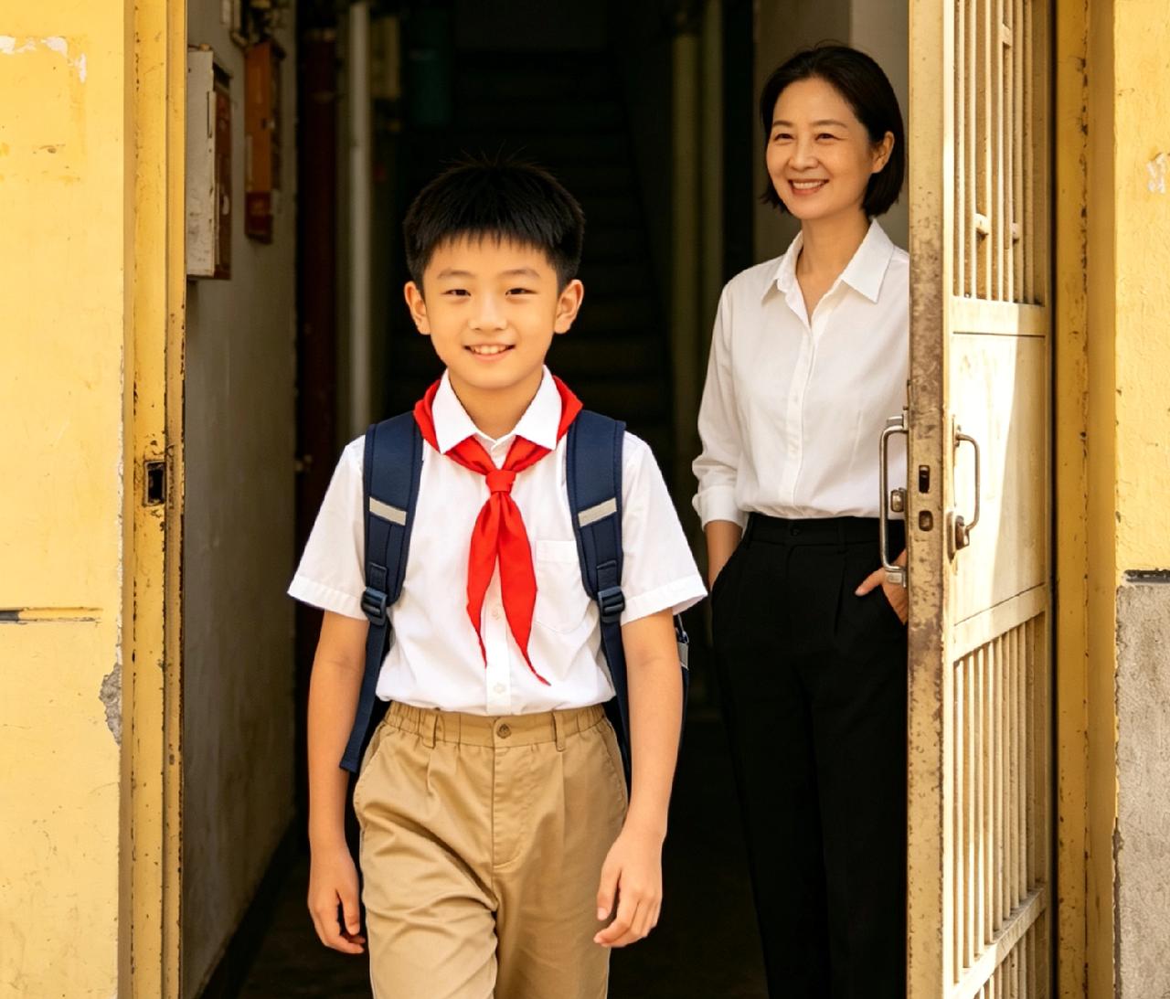 孩子他爹昨晚说他今天有事要大清早出门，让我送孩子上学。
我毫不犹豫地拒绝：不送。