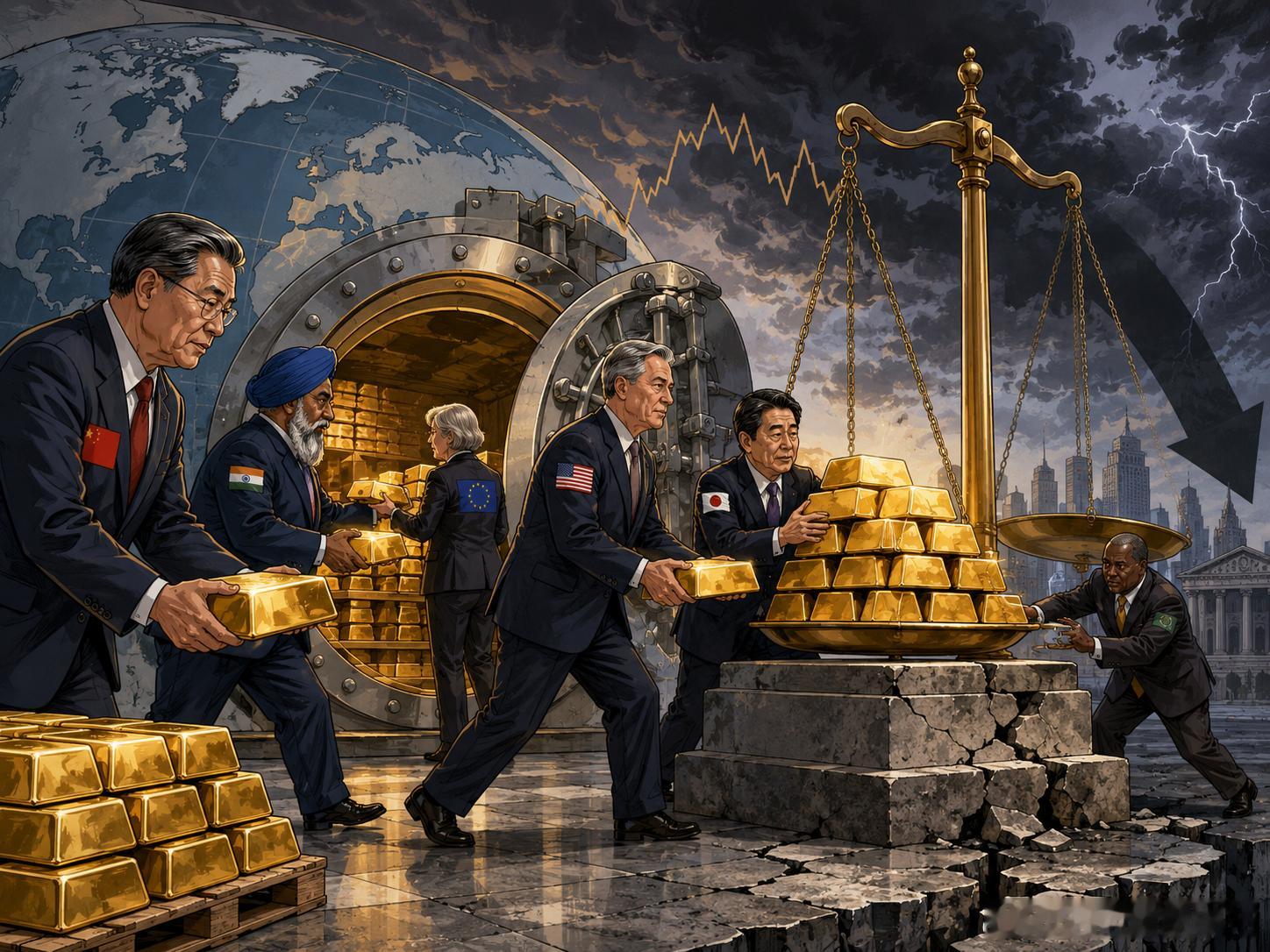 全球央行扫货黄金黄金V型回补背后：央行重新扫货，但风险信号仍没消失黄金市场最近最