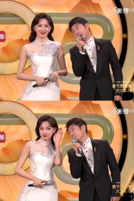 撒贝宁马凡舒你俩才是语言类节目马凡舒这套白色礼服也太仙了这俩才是春晚隐藏语言类节