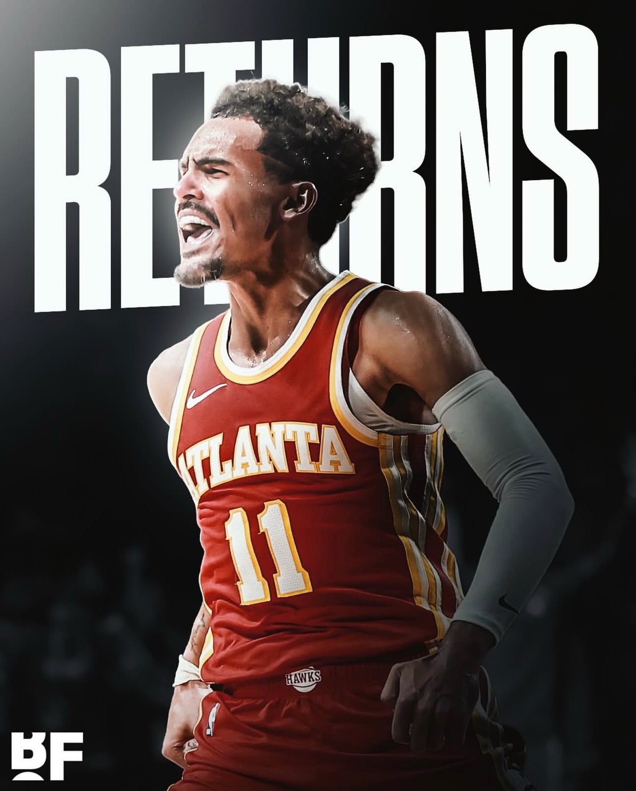 连续缺席22场！特雷·杨在今天对阵黄蜂的比赛中迎来复出！ 