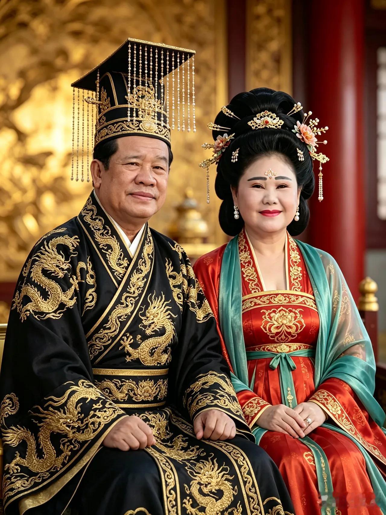 这是我用豆包ai出来相片，大家觉得适合我国历史上哪个帝王？