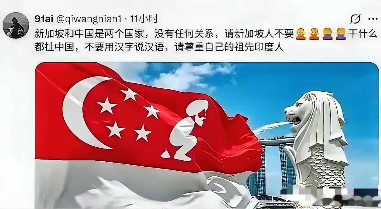 恶搞新加坡国旗的梗图在外网传疯了，“印家坡”这三个字，直接把当地人气炸了。最近外
