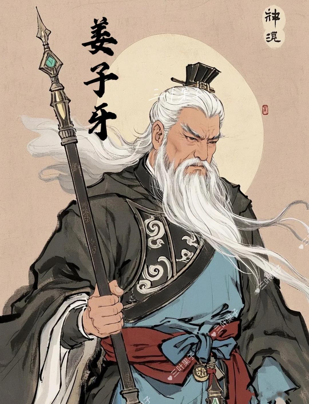 姜子牙半生落魄，屠牛卖酒却始终钻研兵法谋略。年逾古稀，他以直钩垂钓渭水，终遇周文