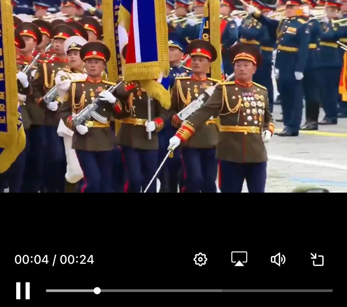 5月9日的胜利日阅兵式上，曾参与库尔斯克作战的朝鲜军人以独立队列形式通过红场，这