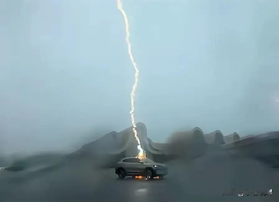 硬抗三道天雷，女车主未受伤害，比亚迪汽车的安全守护真不是吹的

没想到，书中“渡
