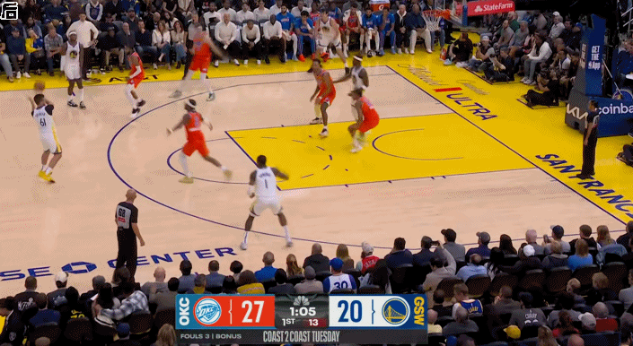 看看这个处理球，看看斯宾塞是怎么快速决策的 目前为止库明加在这方面做得不好 