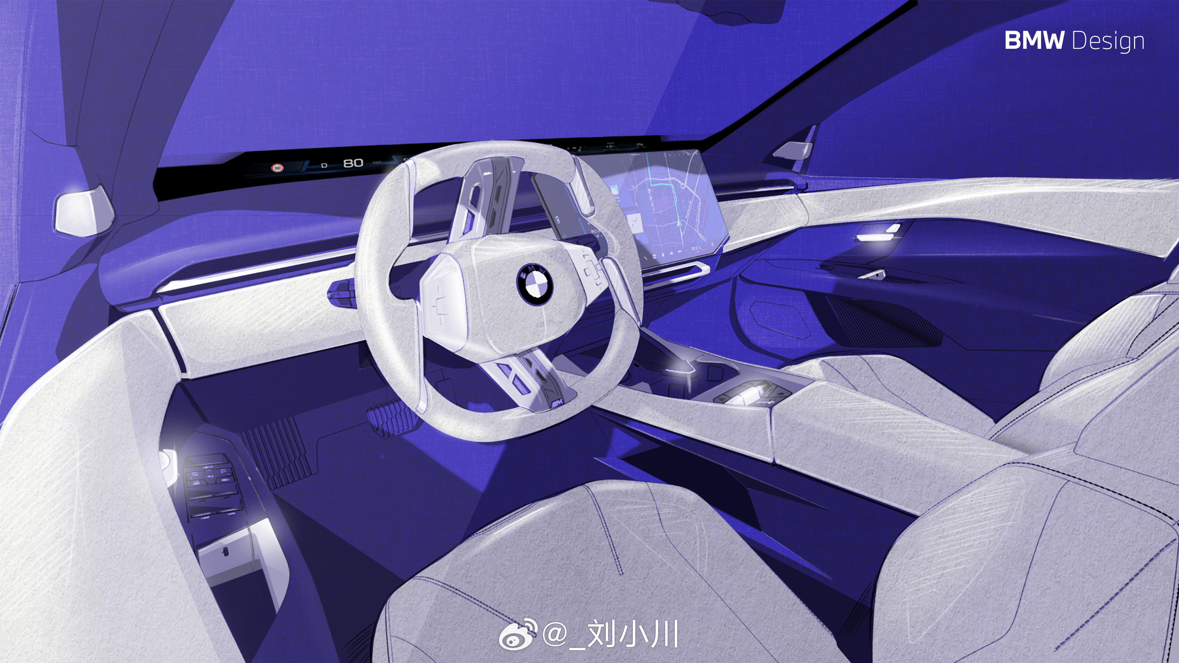 全新一代宝马i3内饰设计图 附上一组全新一代宝马i3内饰【高清】设计图，大家觉得