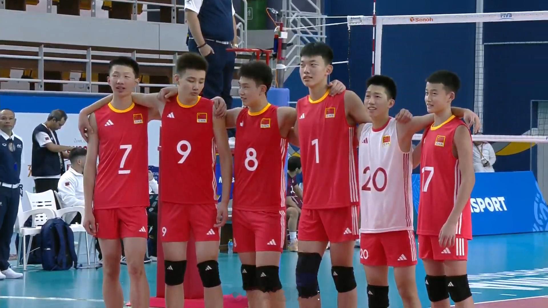 2025亚洲青年运动会男排比赛，刚刚结束的小组赛第1轮的一场比赛，B组的中国队以