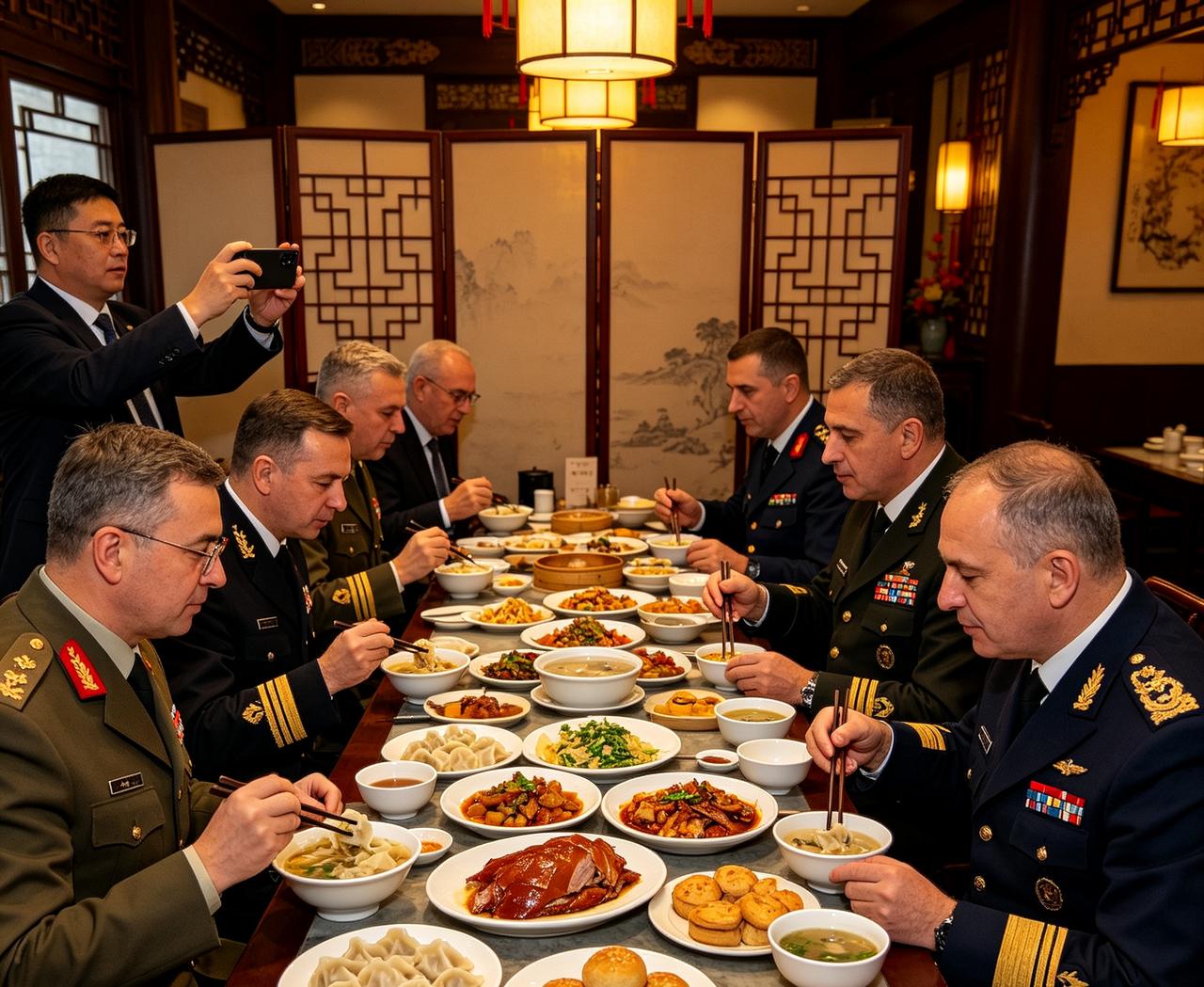 在今年 4 月的一次例行参访活动里，来自 60 多个国家的驻华武官受邀来到南部战