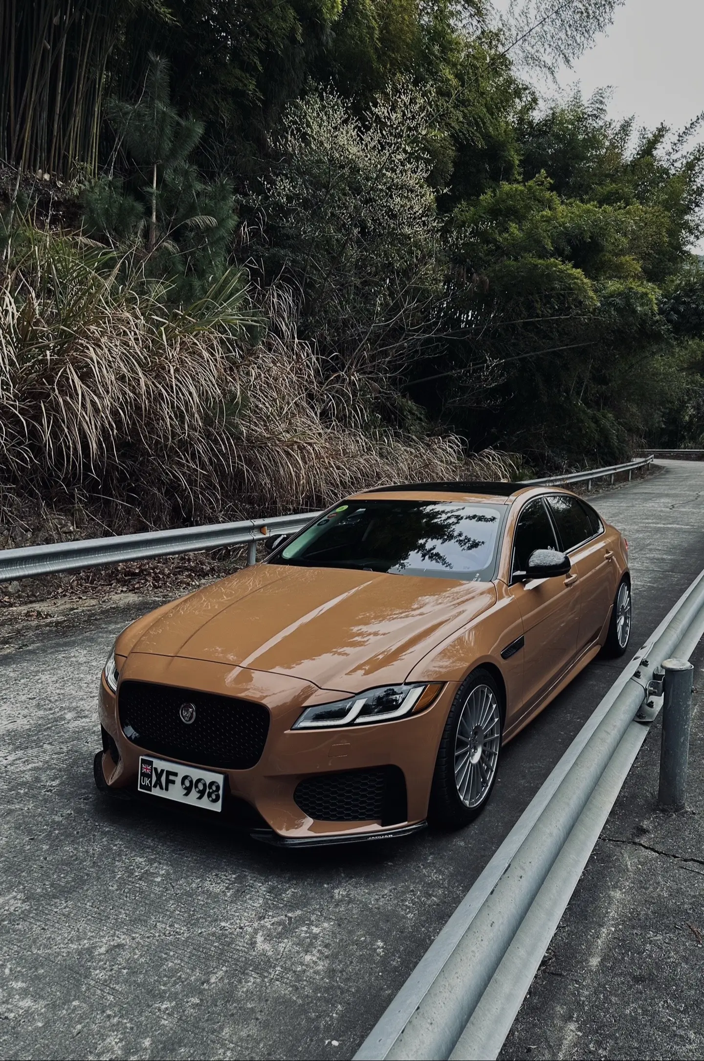 Chocolate Jaguar XF.