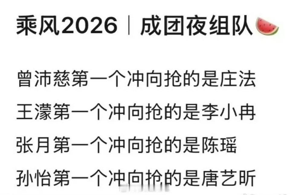 浪姐总决赛组队名场面曝光，组队环节刚开启，孙怡第一时间径直奔向唐艺昕，毫不犹豫率