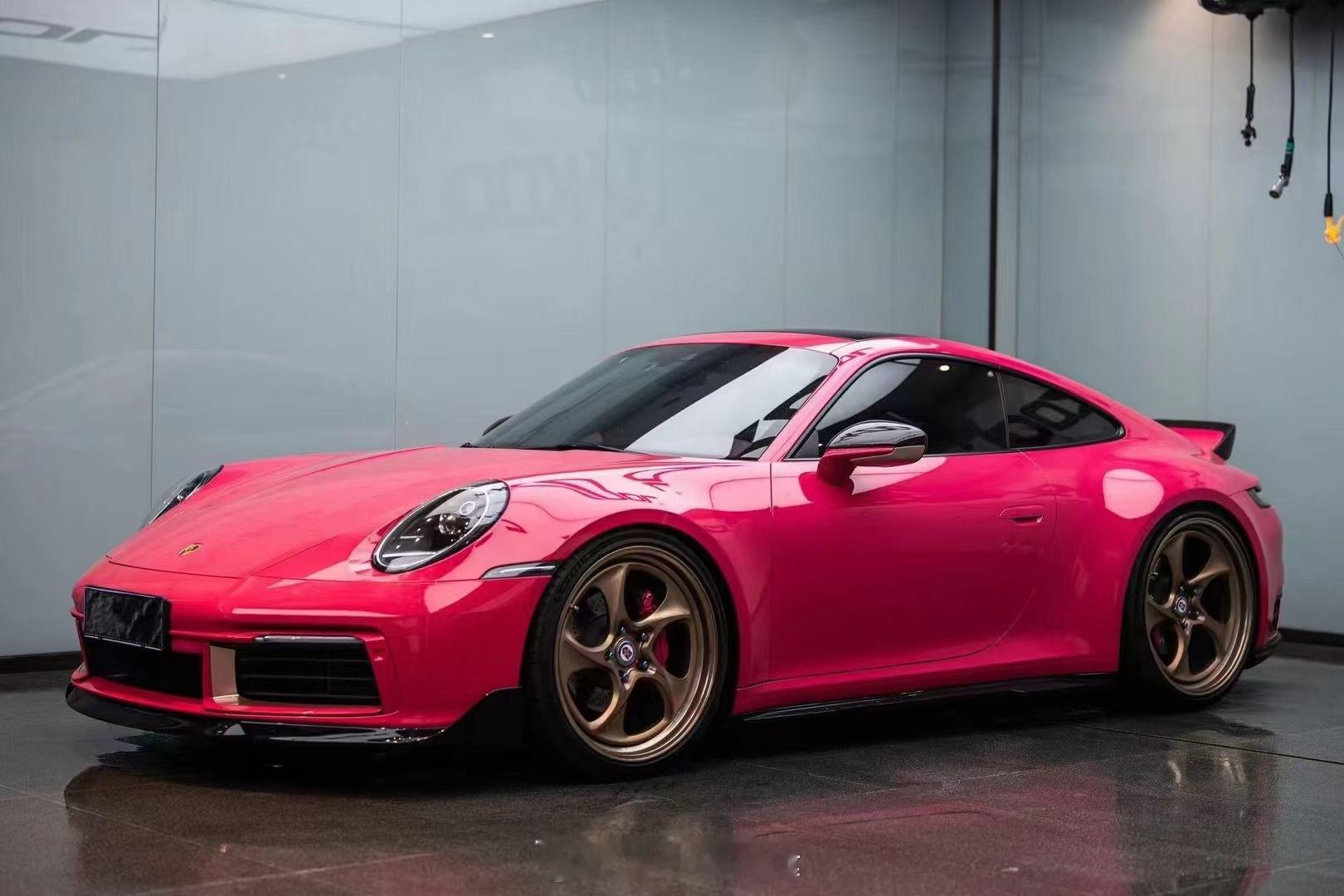 保时捷992 Techart 经典复古尾翼➕HRE轮毂，装车实拍，非常协调[耶]