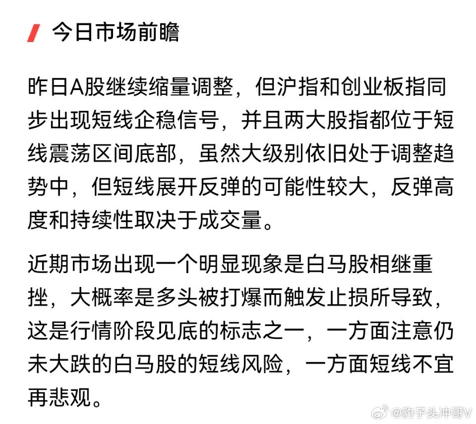 白马股相继重挫！短线机会来了 ​​​