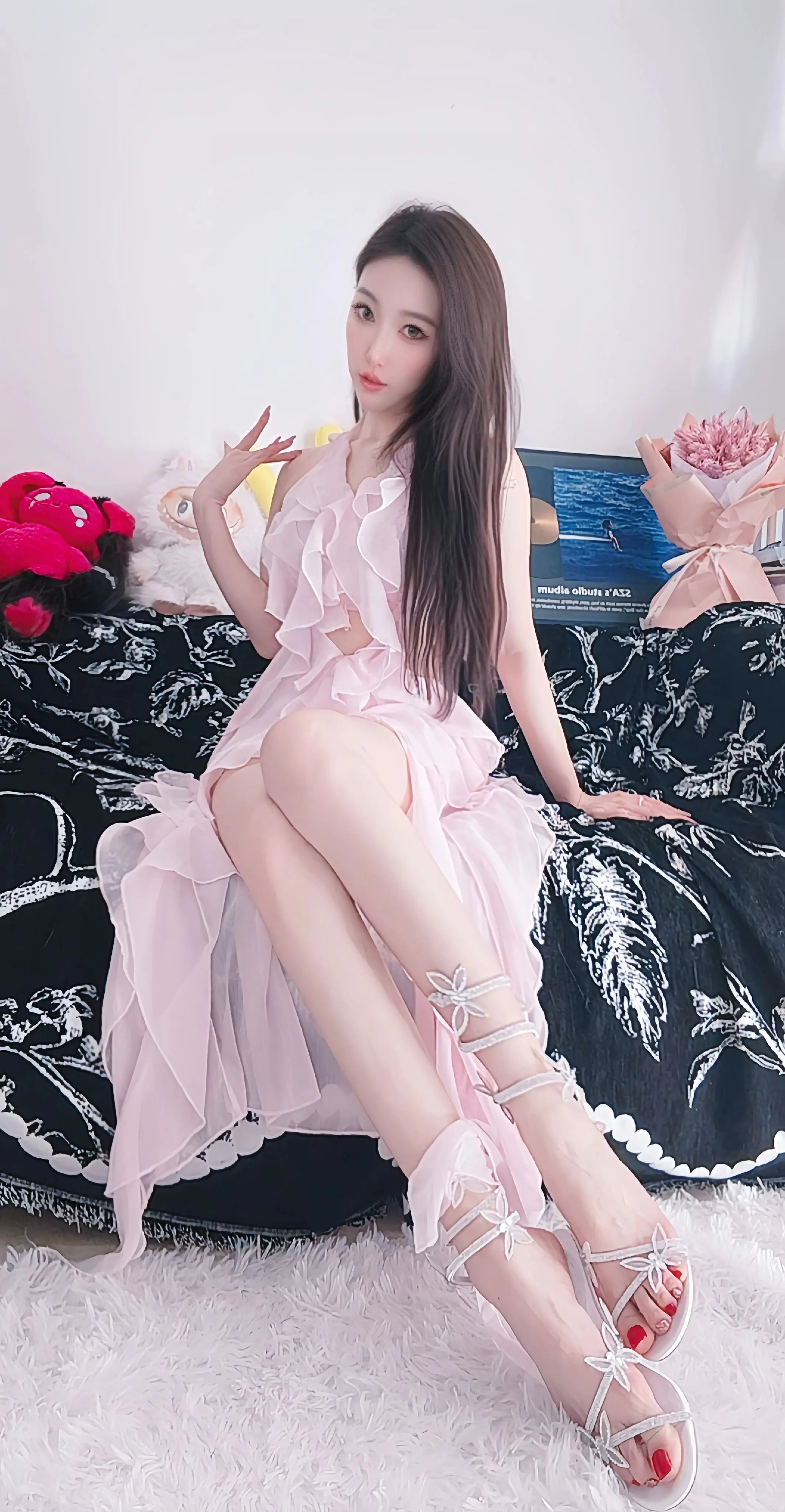 粉粉的💕。,  