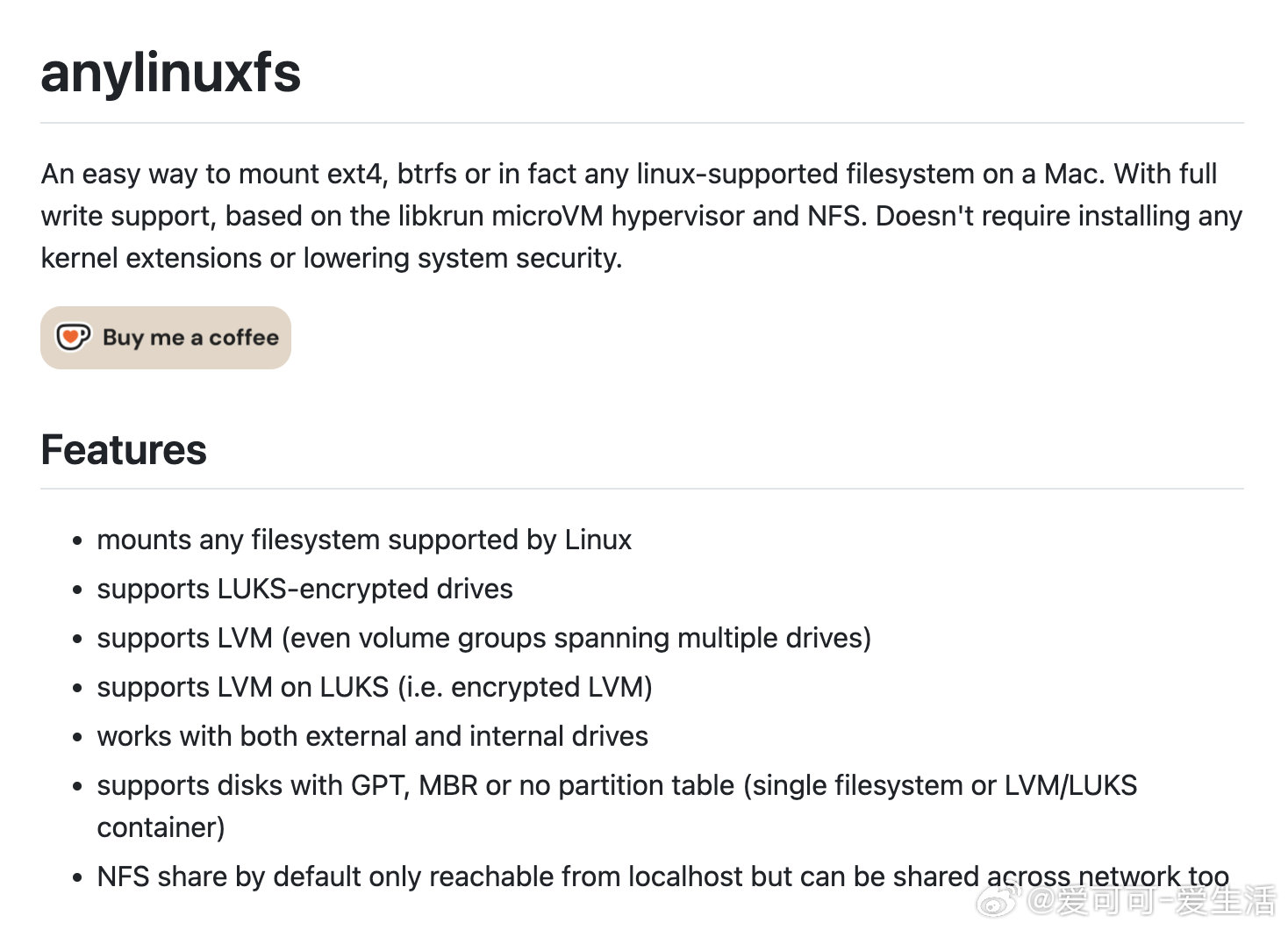 【[267星]anylinuxfs：让Mac轻松挂载Linux文件系统的神器。它