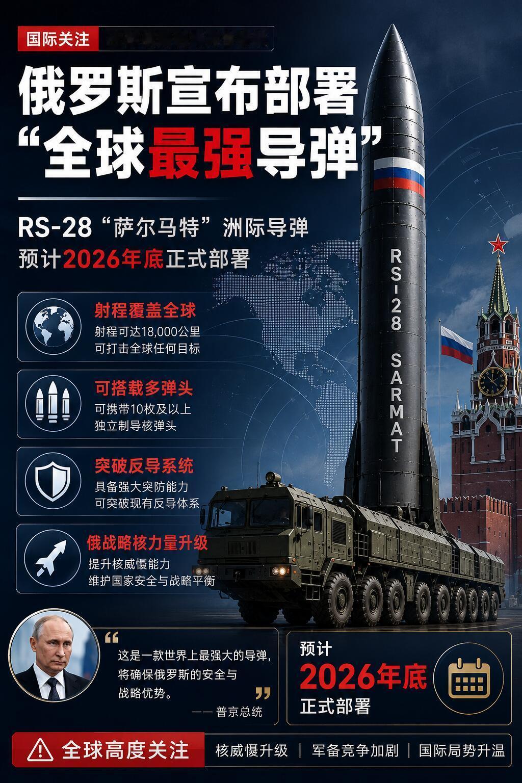 一、最新试射（2026-05-12）
 
- 时间：莫斯科时间5月12日11:1