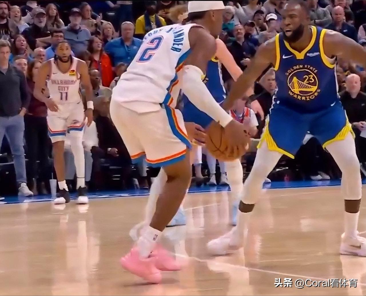 亚历山大军训追梦格林，命中撤步三分杀死比赛！勇士末节在落后9分一度追到2分的分差