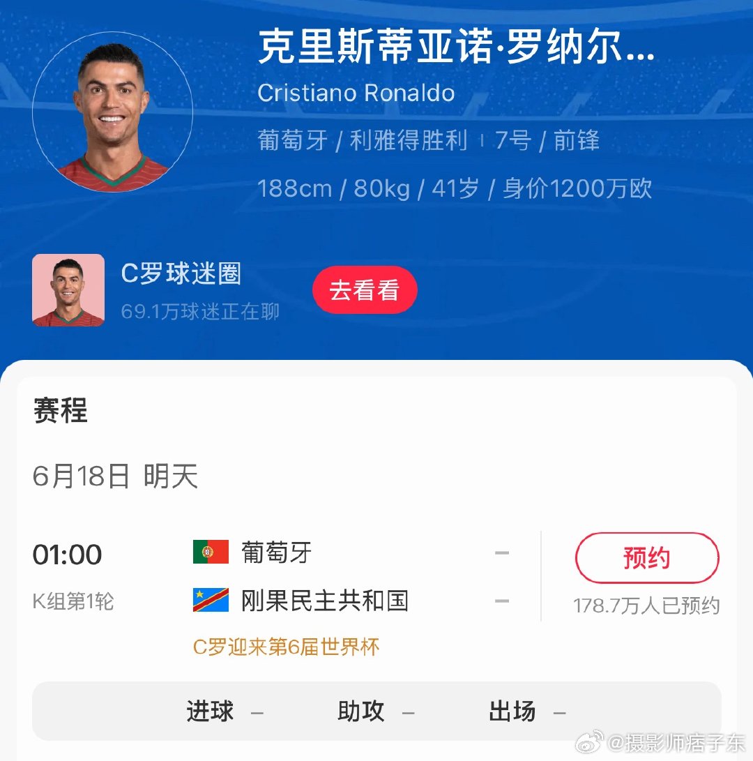 41岁C罗可能不会首发C落这是要当关键先生吗？还是说41岁的年纪，不敢过早上场，