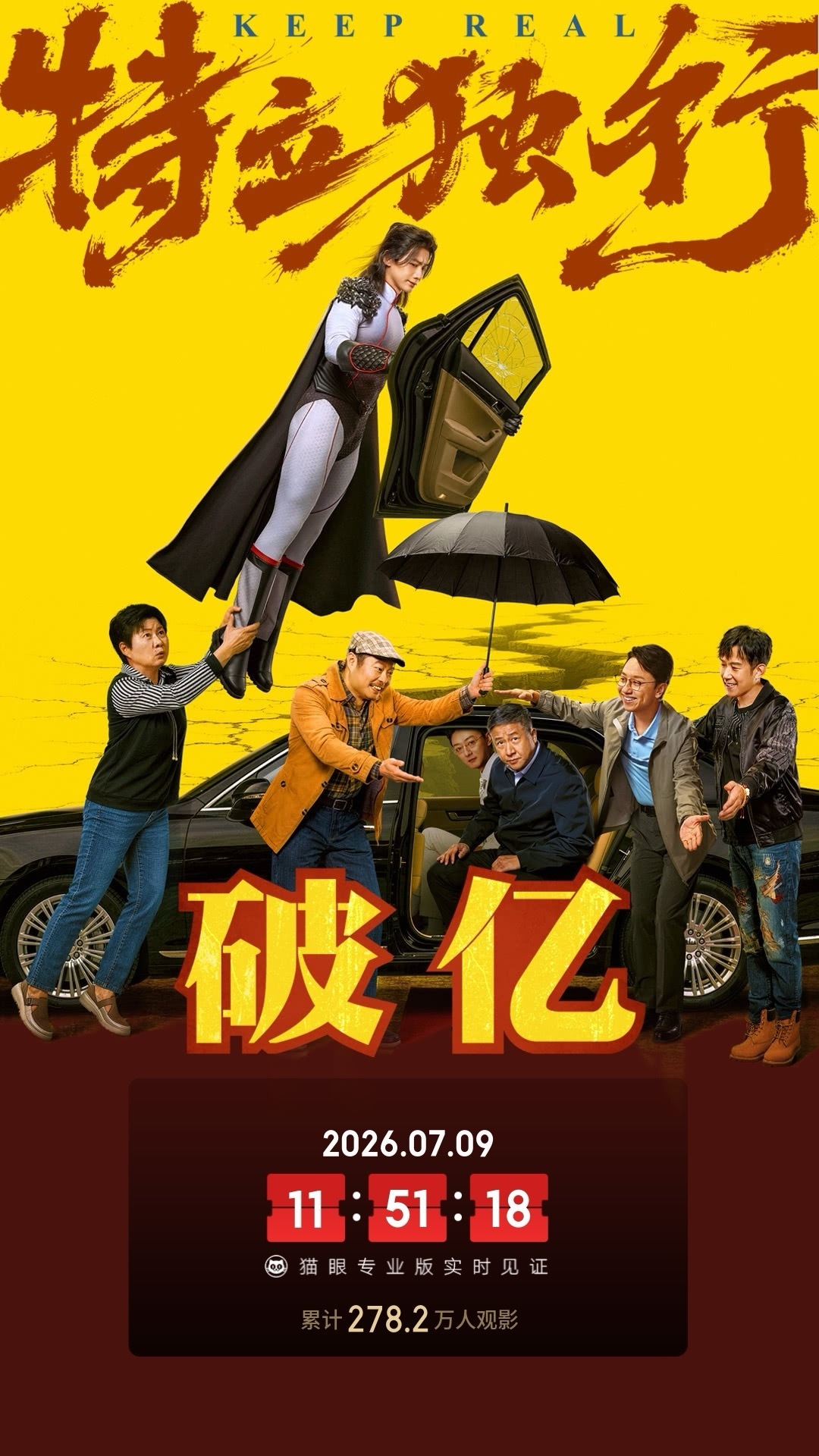 特立独行票房超1亿  据猫眼专业版数据，电影《特立独行》上映7天， 总票房破1亿