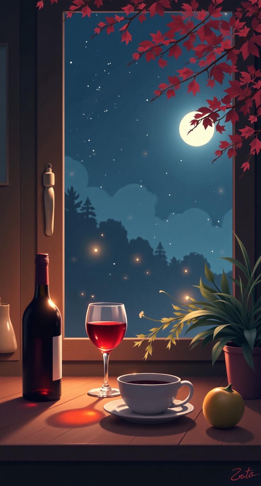 《七绝·岁末寄暖》
寒灯孤影夜难眠，
一杯暖酒解心愁。
岁末匆匆情未减，
愿君安