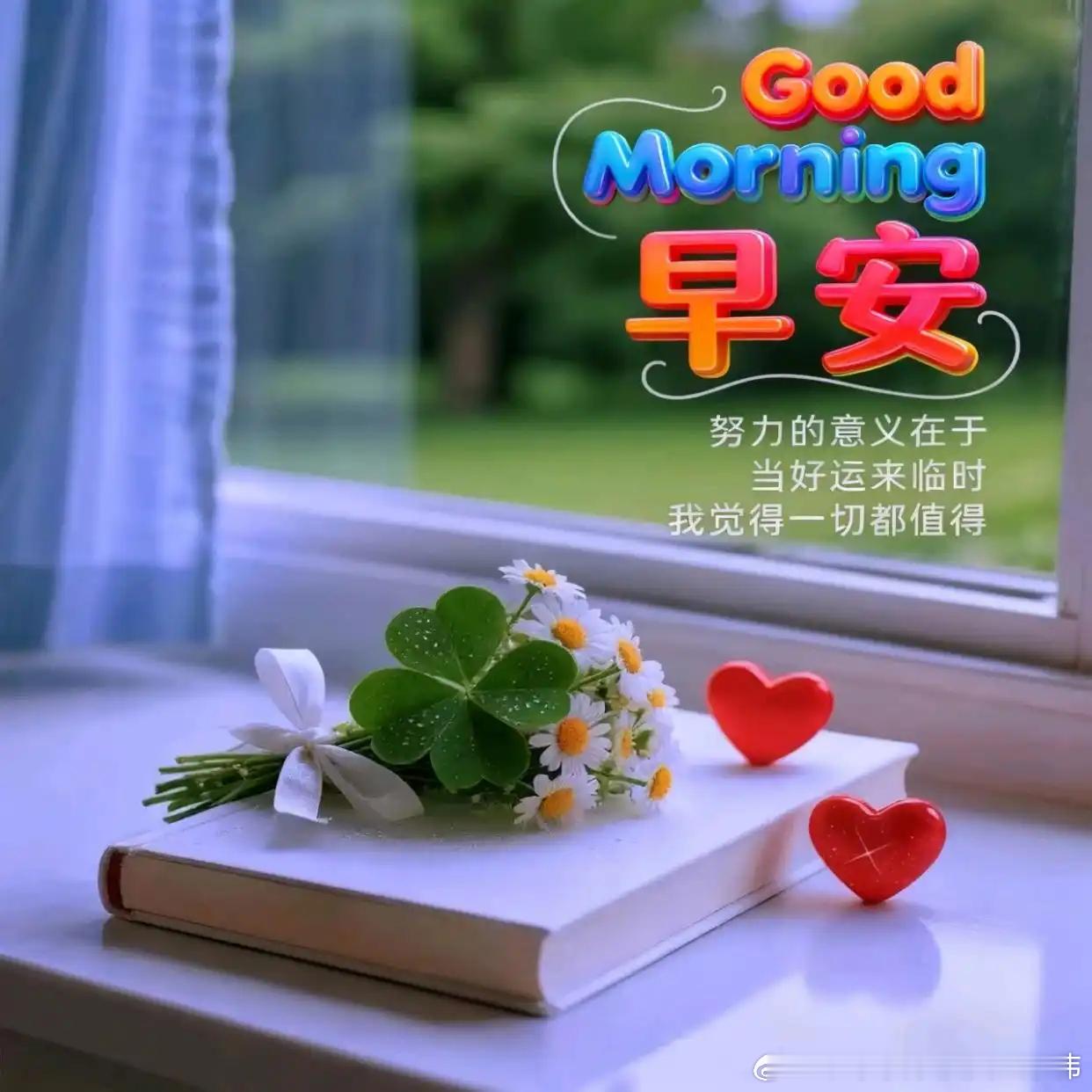 早安！最好的一天永远是今天，最好的一刻永远是此刻。不必羡慕他人，更不必输掉自己，