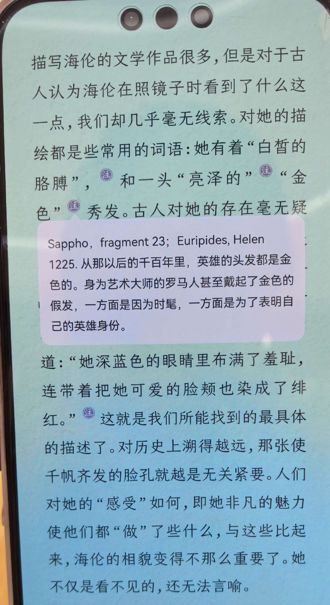 关于海伦的头发 