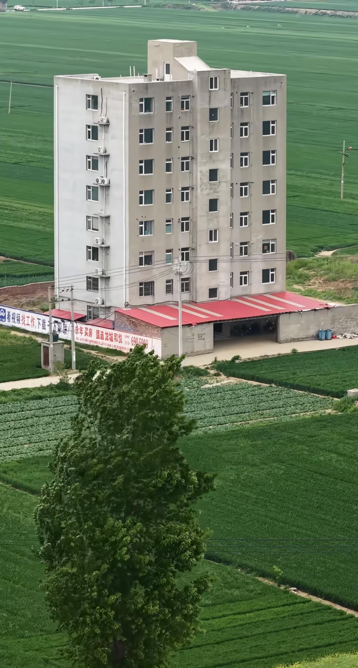 占用农田建房是违法吧，有8层，一层两户，总共16户，在外面生活习惯的人再回农村，