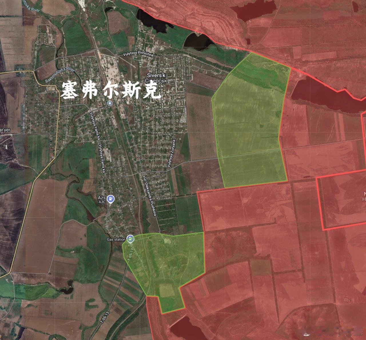 俄军攻入了塞弗尔斯克南部来源：DIVGEN 🚩 Карта СВО、Новос