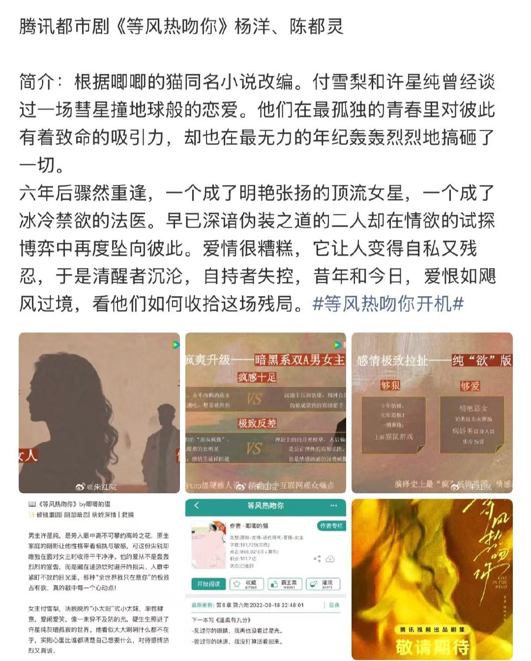 网传杨洋陈都灵主演等风热吻你 杨洋陈都灵或将出演等风热吻你 传到杨洋陈都灵了 