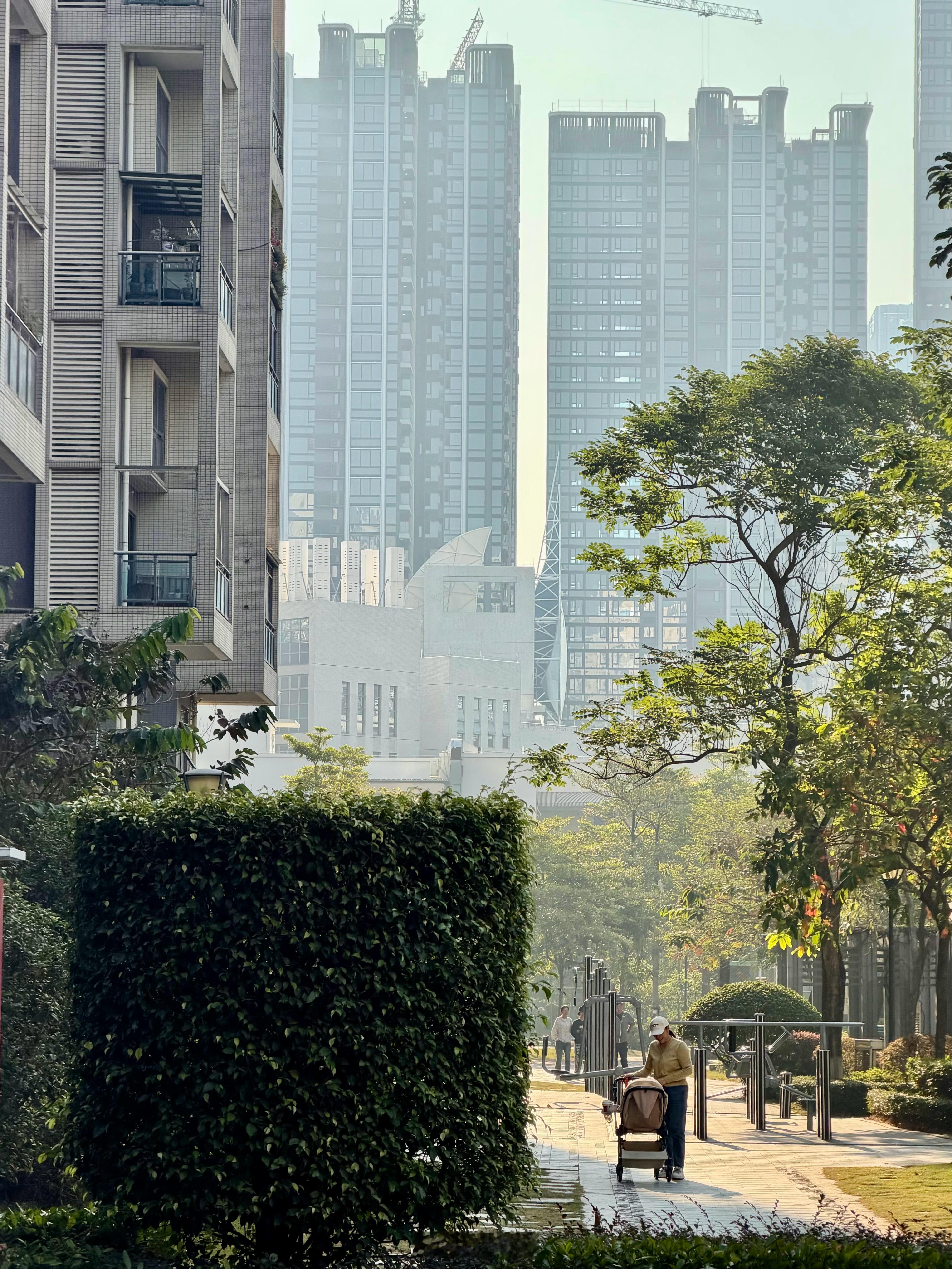 早安深圳，阳光周一十二月中旬还能穿短袖，这在北方是无法想象的 深圳·华润前海中心