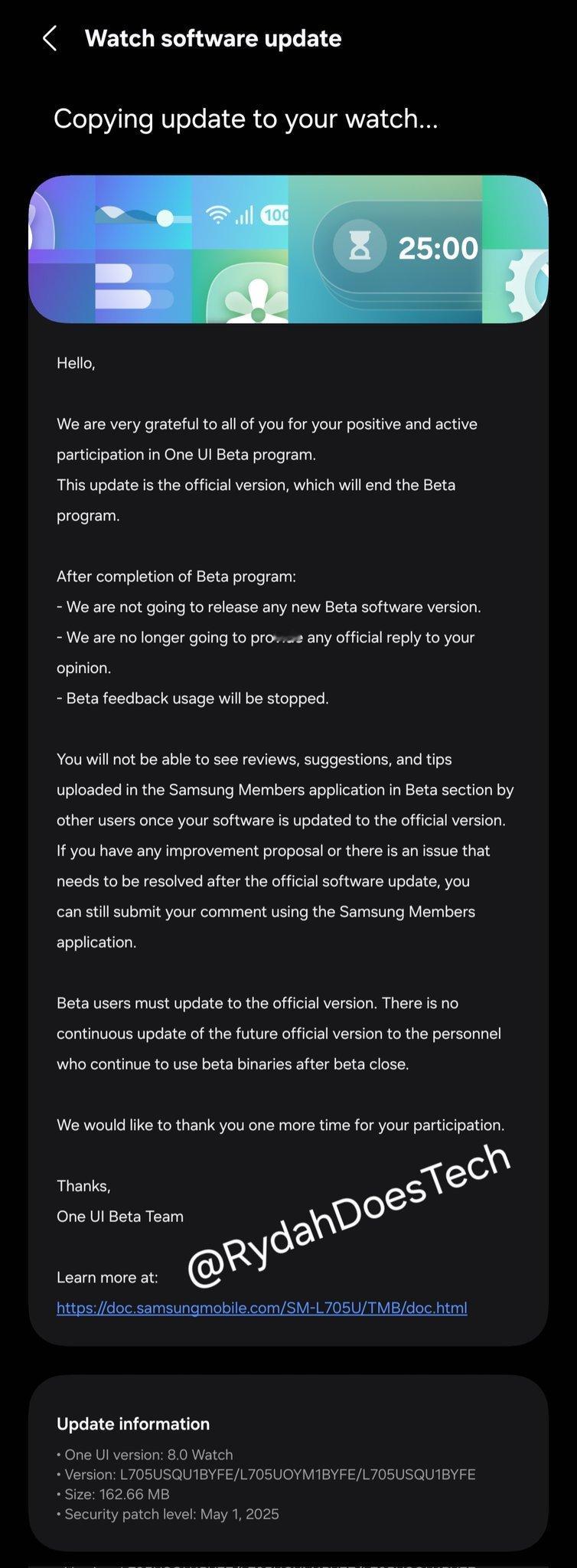 国外 OneUI8.0 Watch Beta 已结束，国行用户等着推送 ​​​