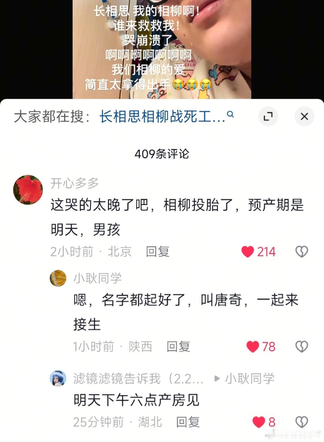 相柳投胎了，一千多万接生婆接生，预产期是明天，名字叫唐奇，哈哈哈 