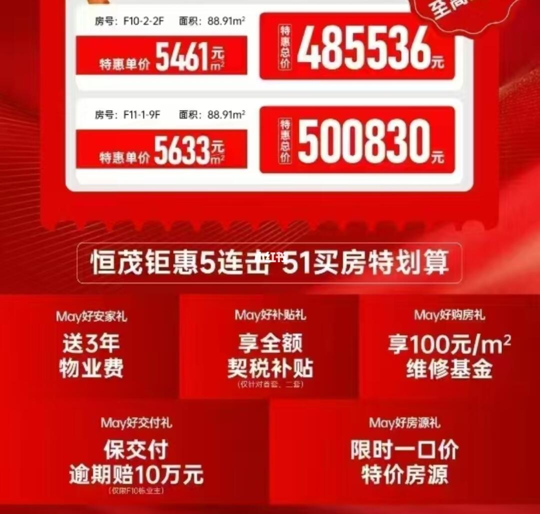 51买房必看！恒茂超值优惠来袭 宝子们，51 假期别光想着出去玩啦，买...