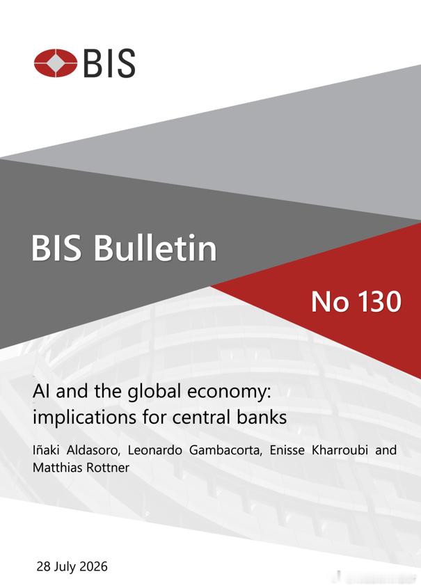 BIS Bulletin: AI and the global economy: