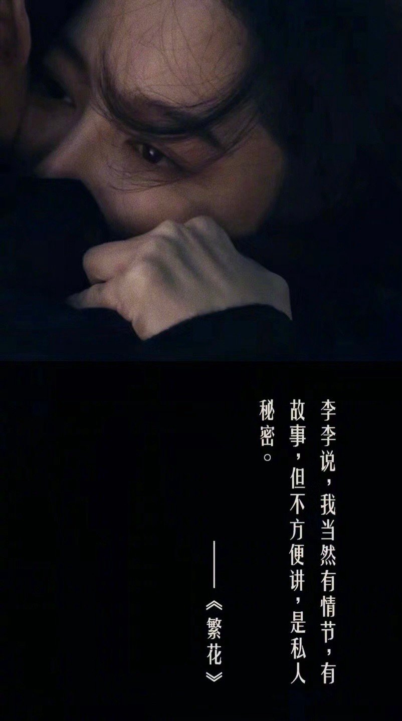 李李说：“我当然有情节，有故事，但不方便讲，是私人秘密。”——《繁花》 ​​​