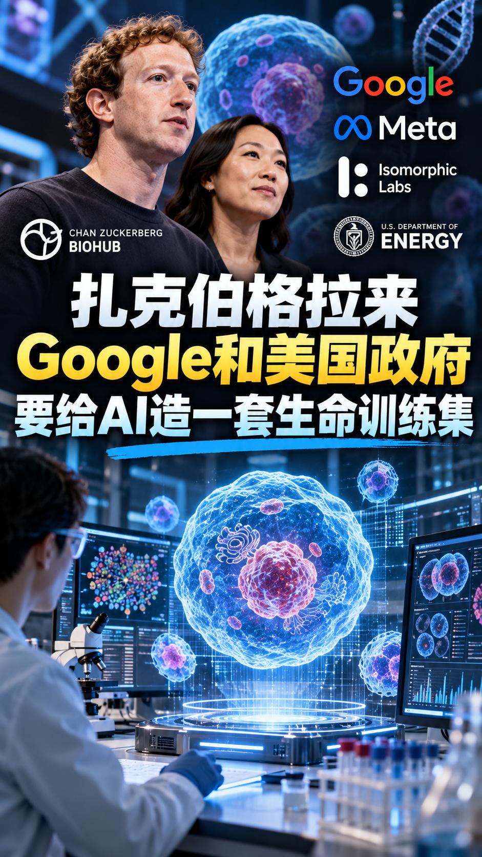扎克伯格拉来Google和美国政府，要给AI造一套生命训练集
扎克伯格和普莉希拉