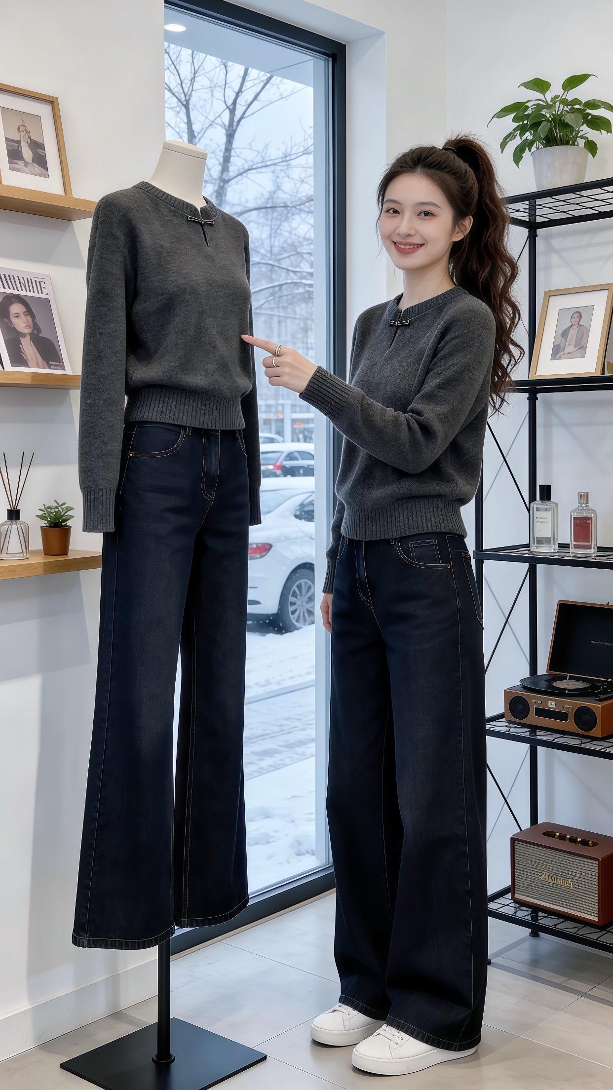 新中式针织衫 冬日气质穿搭还得看我 针织衫穿搭技巧轻松摆脱路人感 过年...