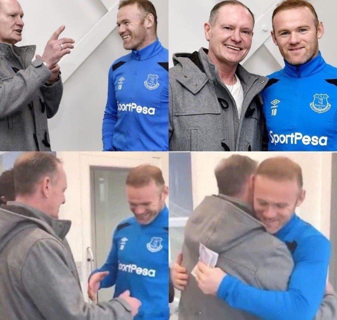 多年前，加斯科因在观看埃弗顿U19队比赛后，给了14岁的韦恩·鲁尼40英镑作为“