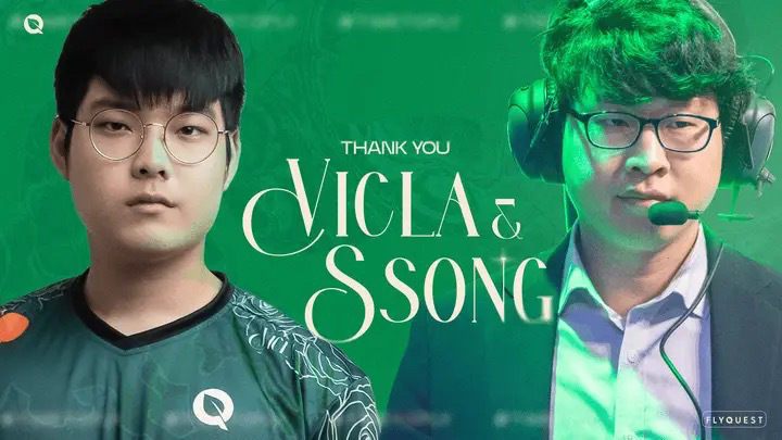 北美FLY战队，队内韩援中单选手VicLa和主教练Ssong离队。VicLa和S