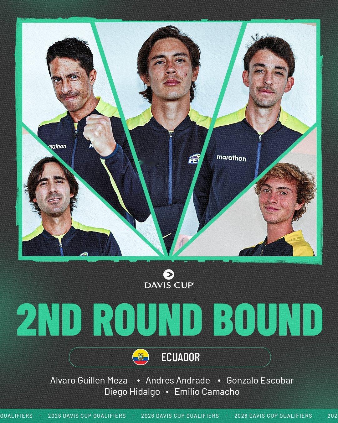 厄瓜多尔晋级戴维斯杯 资格赛决胜轮🇪🇨🇪🇨厄瓜多尔 3:1 澳大利亚🇦