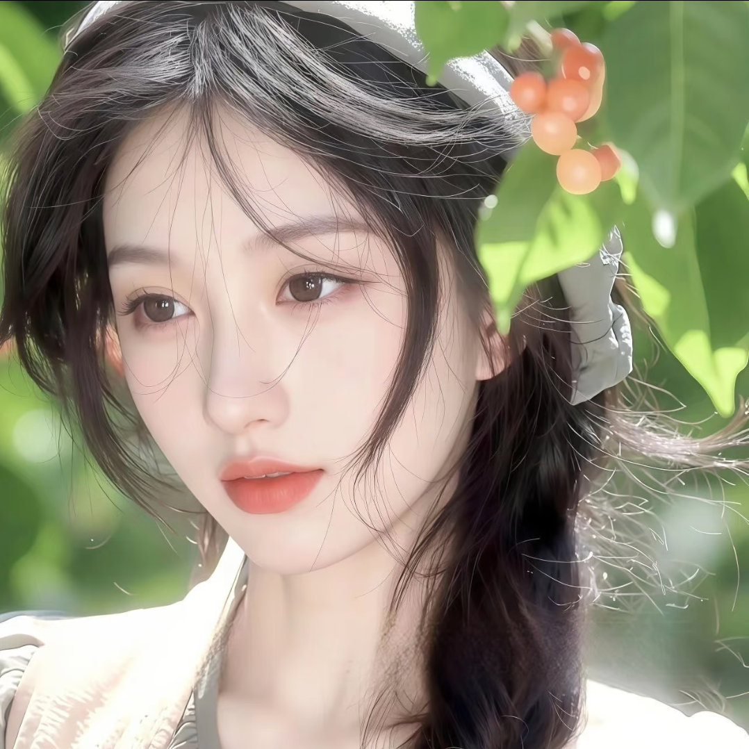 温柔风|治愈系|居家|女生头像女孩慵懒倚靠在暖橙色椅沿，微微扬起脖颈，眼眸抬向悬